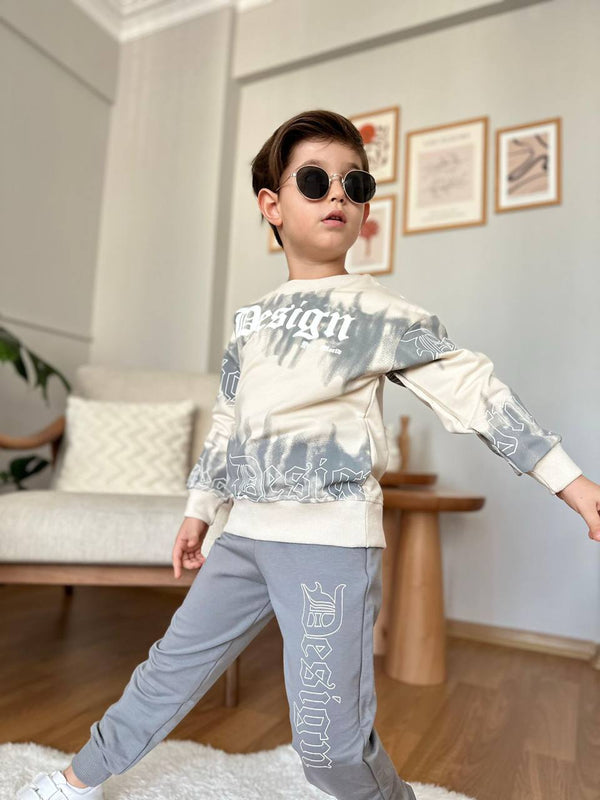 ERKEK ÇOCUK SWEAT TAKIM BATİK DETAYLI