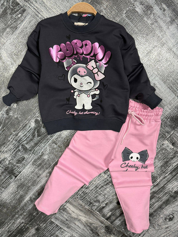 KIZ ÇOCUK SWEAT TAKIM KUROMİ