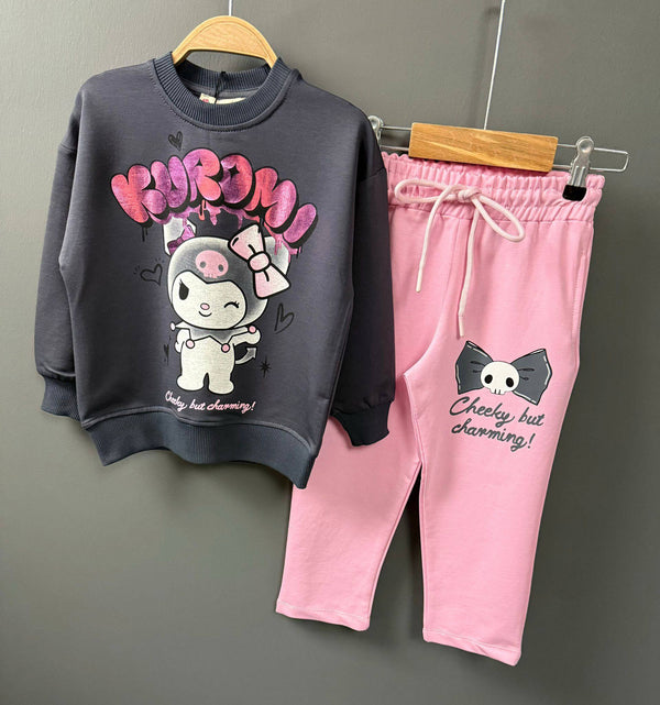 KIZ ÇOCUK SWEAT TAKIM KUROMİ