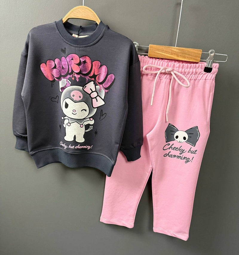 KIZ ÇOCUK SWEAT TAKIM KUROMİ